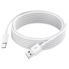 USB Type-C заряден кабел - бял