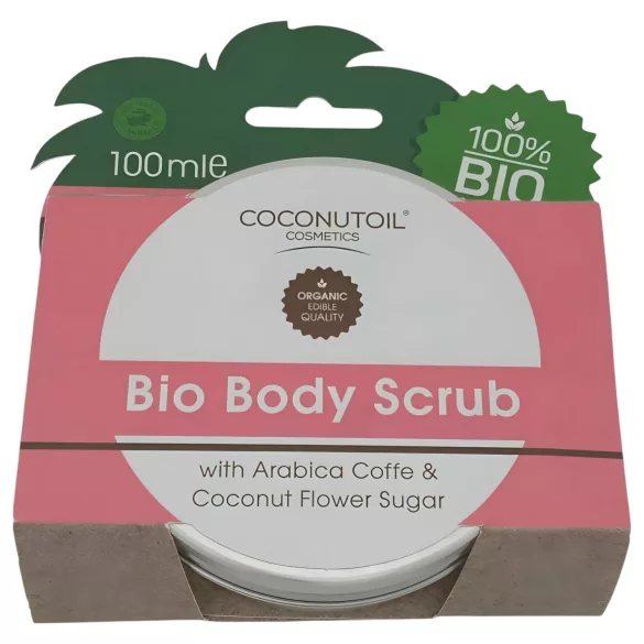 Coconutoil - Био скраб за тяло с кафе и кокосова захар - 100 мл