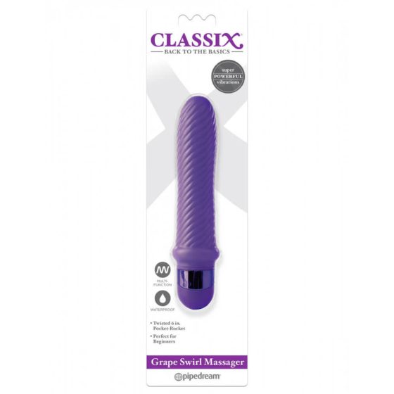 Classix Grape Swirl - полюсен вибратор (лилав)