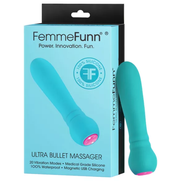 FemmeFunn - вибратор булет - мощен, презареждащ се - тюркоаз