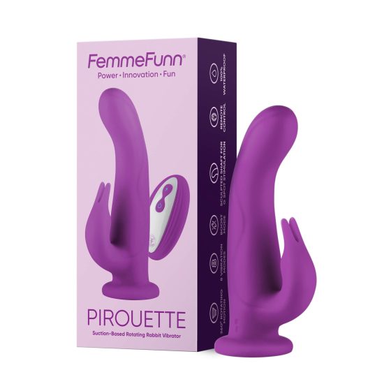 FemmeFunn Pirouette - Презареждащ се, радио, премиум вибратор (лилав)