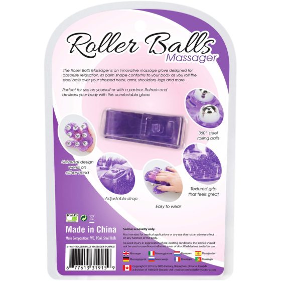Ролкови топчета за масаж - масажираща подложка за ръце (лилава)
