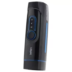  Leten SM320 - мъжки мастурбатор с звукови ефекти, тласъци и затопляне - черен