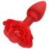 Rose Plug - вибриращ анален плъг с дистанционно и акумулатор, червен
