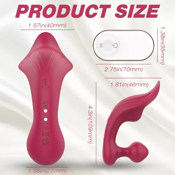 Sex HD Chomper - вибратор за клитор и анал - червен