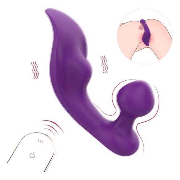 Sex HD Chomper - вибратор за клитор и анал - водоустойчив - лилав