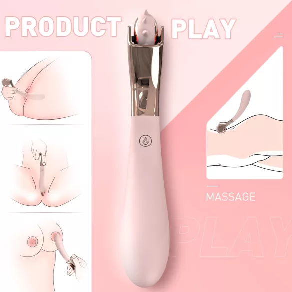 Sex HD - вибратор с акумулатор, водоустойчив и колело за стимулация - розов