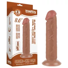   Lovetoy - дилдо с вакуум - двойно покритие - 20 см - телесен цвят