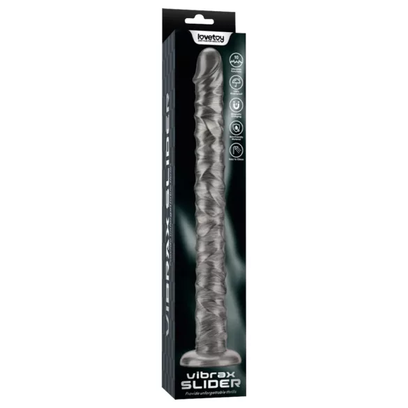 Lovetoy King Sized - голям вибратор - 40,5 см - сив
