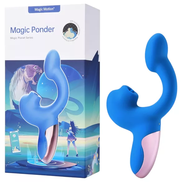 Magic Motion Magic Ponder - клиторен и вагинален вибратор 2в1 - син