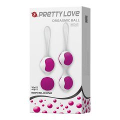   Pretty Love Orgasmic - променлив комплект топчета за гейши (бяло-лилаво)