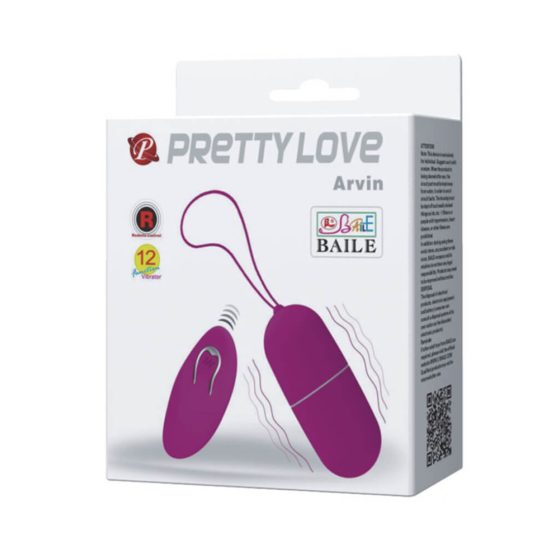 Pretty Love Arvin - вибриращо яйце с радио (розово)