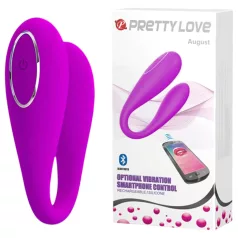   Pretty Love August - вибратор за G-точка и клитор - презареждащ - розов