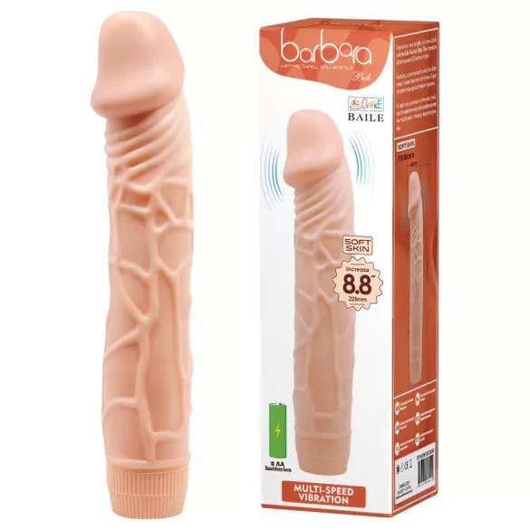 Baile Barbara - вибратор с реалистична форма - 22,5 см - телесен цвят