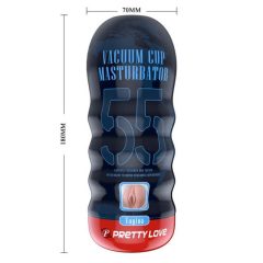   Pretty Love Vacuum Cup - реалистичен фалшив мастурбатор за путка (естествен)