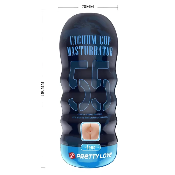 Pretty Love Vacuum Cup - реалистичен анален мастурбатор (телесен цвят)
