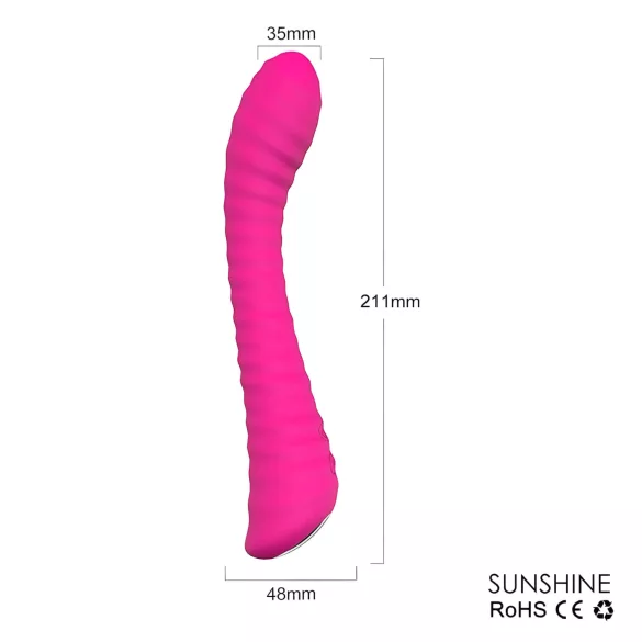 Sex HD Sunshine - вибратор за G-точка - релефен - акумулаторен - розов
