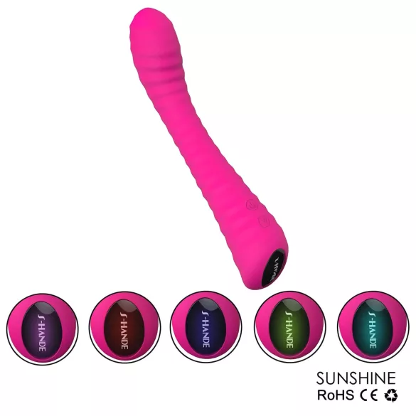 Sex HD Sunshine - вибратор за G-точка - релефен - акумулаторен - розов