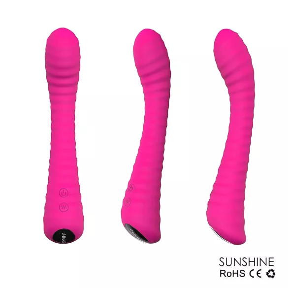 Sex HD Sunshine - вибратор за G-точка - релефен - акумулаторен - розов