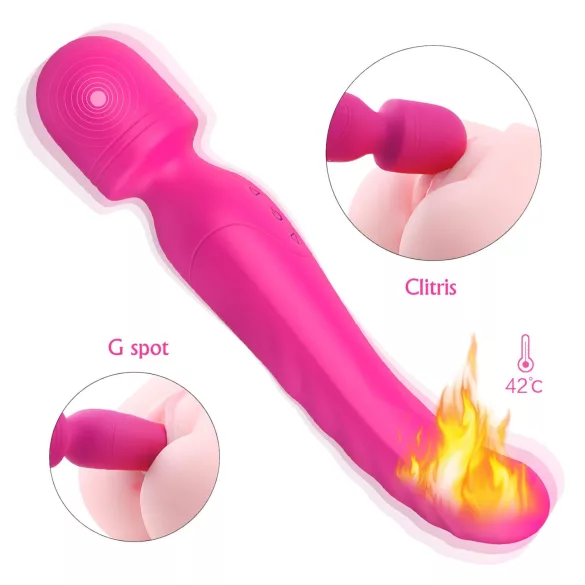 Sex HD Iris - вибратор масажор с отопление и 2 мотора - розов