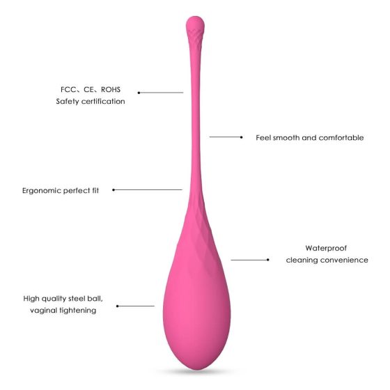 Sex HD Eggs - Комплект от 6 конусовидни топки (розови)