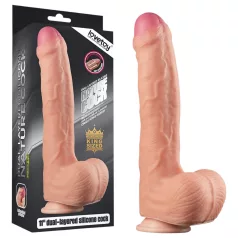   Lovetoy Nature Cock - реалистично дилдо с двойна плътност - 28 см - телесен
