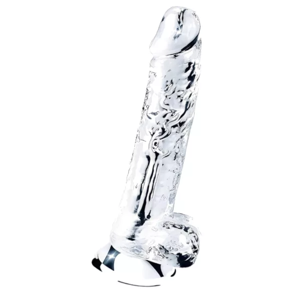 Lovetoy Flawless Clear - дилдо с вакуум основа - 19 см - прозрачен