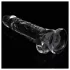 Lovetoy Flawless Clear - дилдо с вакуум основа - 19 см - прозрачен