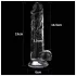 Lovetoy Flawless Clear - дилдо с вакуум основа - 19 см - прозрачен