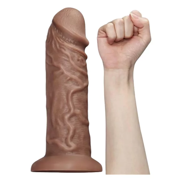 Lovetoy Chubby - реалистично дилдо с вендуза - 25 см - телесен цвят