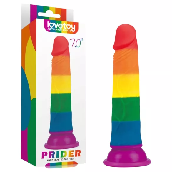 Lovetoy Prider - реалистично дилдо - 19 см - цветен