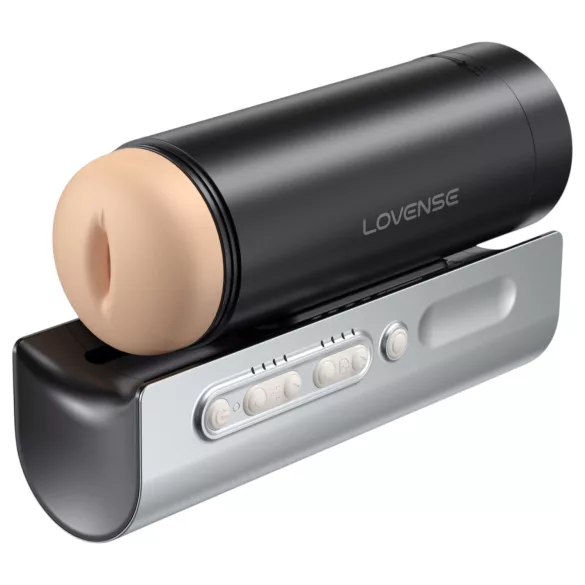 Lovense Solace Pro - мастурбатор за мъже с бутална функция, управляван чрез приложение (черен)