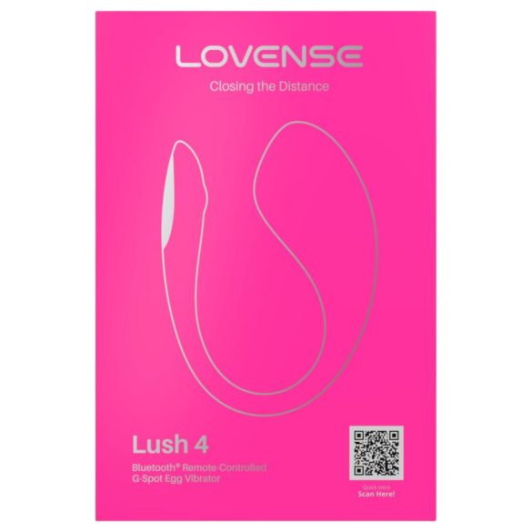 LOVENSE Lush 4 - виброяйце с Bluetooth управление - розово