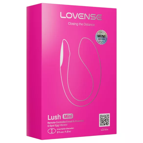 Lovense Lush Mini - носимо вибриращо яйце с управление чрез приложение (розов)