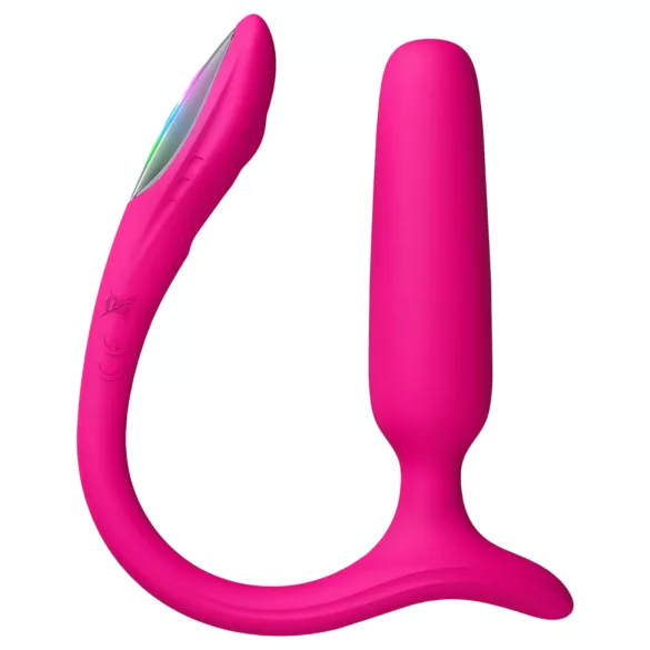 Lovense Lush Anal - анален вибратор с управление чрез приложение, с LED светлина - розов