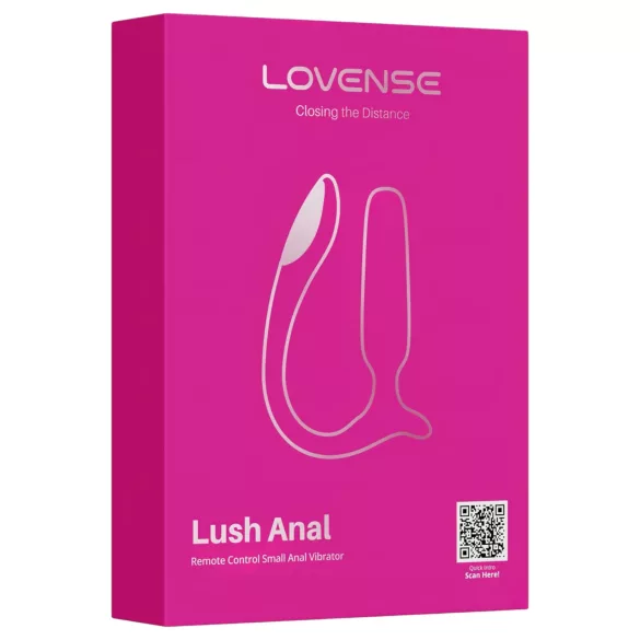 Lovense Lush Anal - анален вибратор с управление чрез приложение, с LED светлина - розов