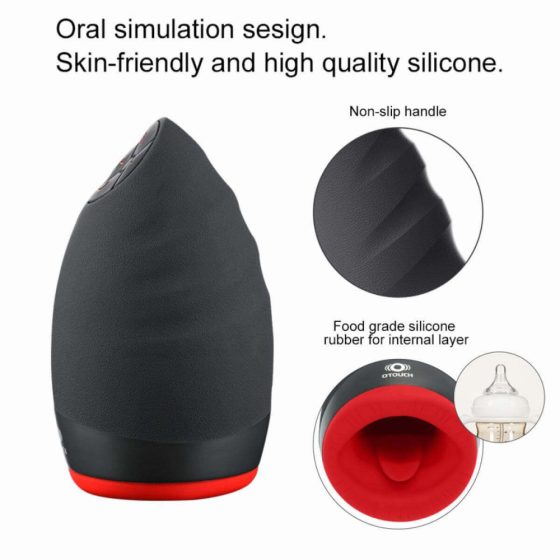 OTOUCH Chiven 2 - Акумулаторна вибрираща мастурбация за уста (черна)