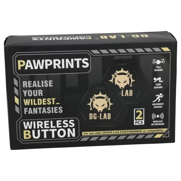 DG-LAB PawPrints - безжичен сензорен бутон (черен) - 2 бр.