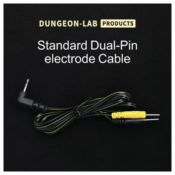 DG-LAB - електроден кабел от жак 2,5 mm към щифтове 2 mm (черен)
