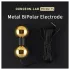 DG-LAB BiPolar B - двуполюсен метален електрод във форма на пясъчен часовник (златен)