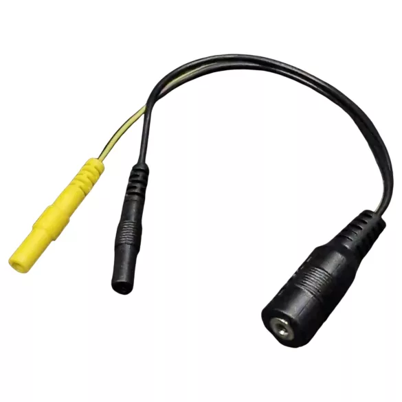 DG-LAB - електроден разклонител от гнездо 2,5 mm към 2 mm (черен)