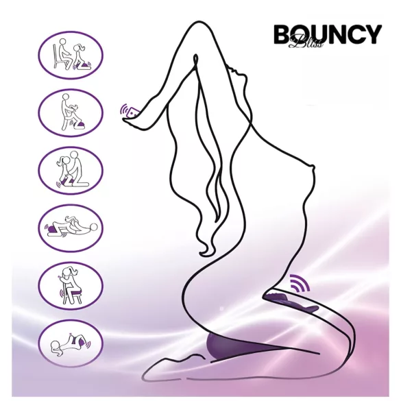 Bouncy Bliss Classic - надуваема възглавница с вибратор - лилава