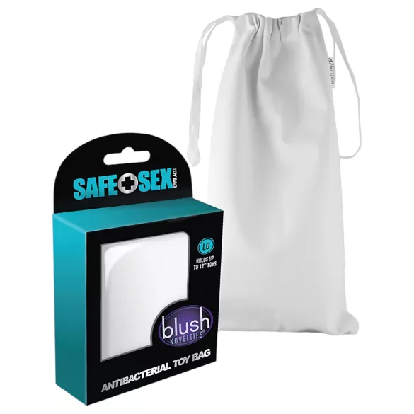Safe Sex - антибактериална дискретна чанта за съхранение - бяла (L)