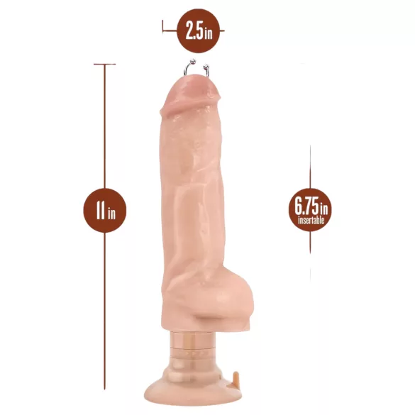 Blush Bad Boy - вибратор с пиърсинг - 33 см - телесен цвят