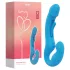 Honey Play Box Harmony Duo - вибратор с езиче за страпон, управляван чрез приложение (син)