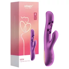   Honey Play Box Gem - вибратор за G-точка и клитор с мъниста - лилав