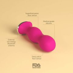   Perifit - интелигентен акумулаторен тренажор за дълбоки мускули (розов)