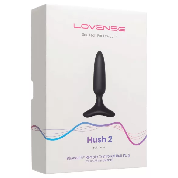 LOVENSE Hush 2 XS - мал презареждаем анален вибратор (25 мм) - черен