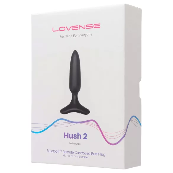 LOVENSE Hush 2 XS - мал презареждаем анален вибратор (25 мм) - черен