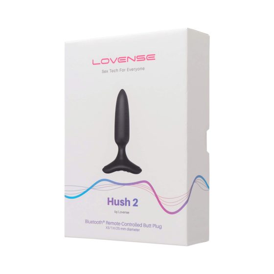 LOVENSE Hush 2 XS - презареждащ се малък анален вибратор (25 мм) - черен